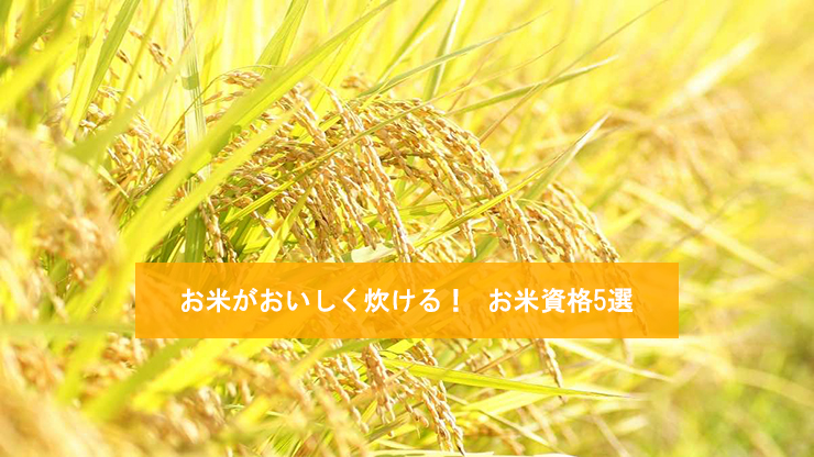 お米がおいしく炊ける!お米資格5選
